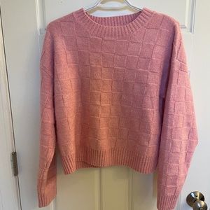 Pink weave sweater